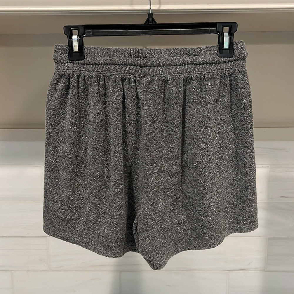 DONNI Terry Cloth Henley Shorts Gray - Picture 8 of 11